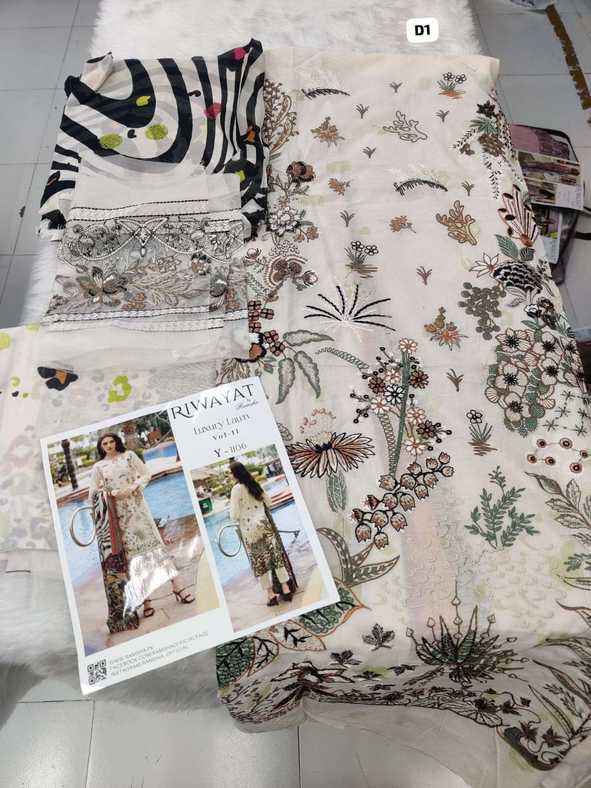 RIWAYAT LUXURY LAWN VOL 11 OPEN PIC BY RAMSHA